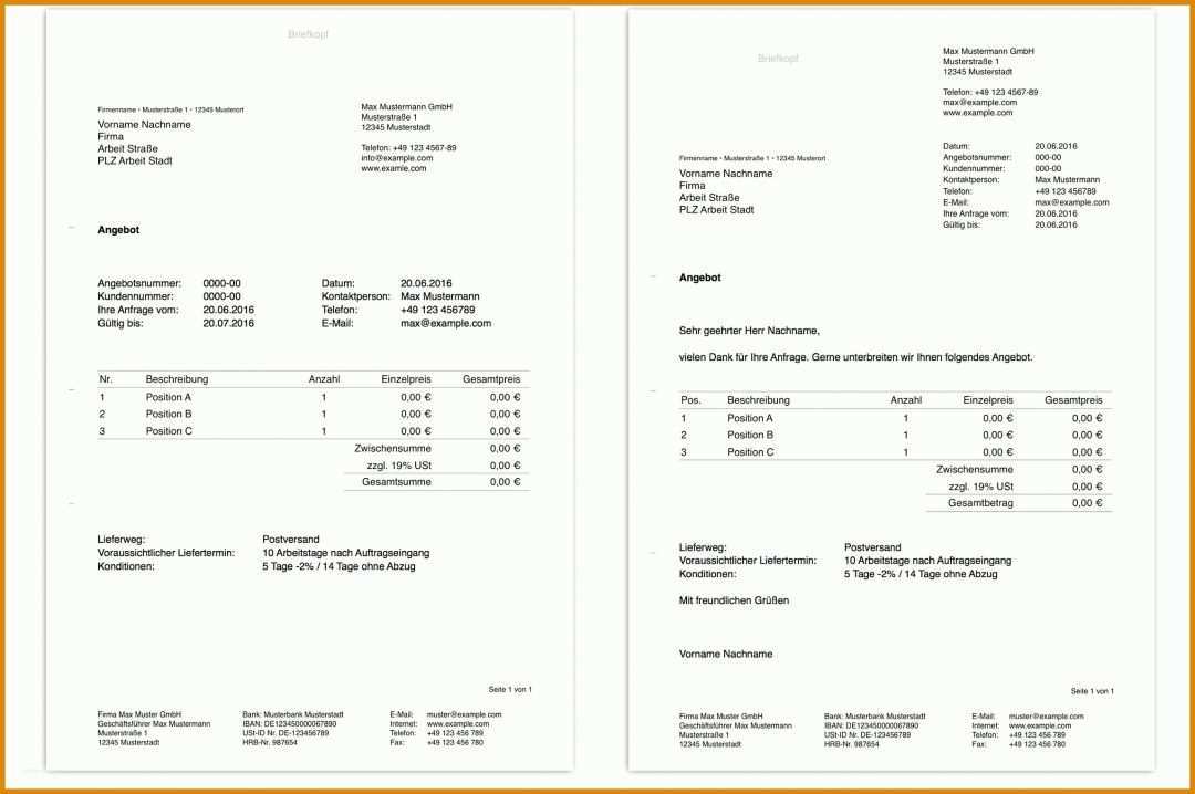 Empfohlen Angebot Schreiben Vorlage 2292x1524