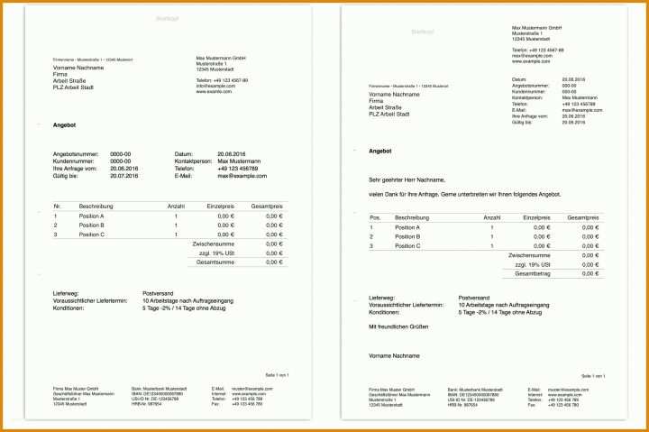 Fabelhaft Angebot Schreiben Vorlage 2292x1524