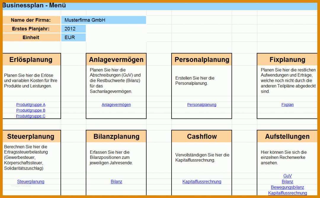 Ausgezeichnet Businessplan Vorlage Pdf 1179x729