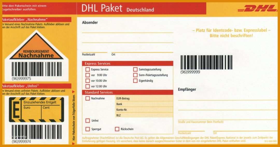 Schockierend Dhl Paketschein Vorlage 1200x630