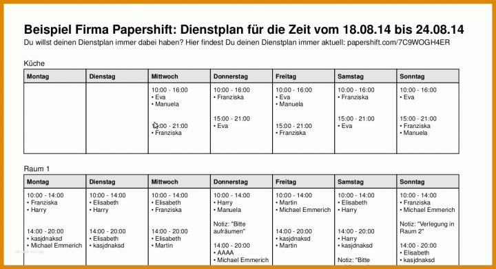 Schockieren Dienstplan Vorlage Gastronomie 1294x702