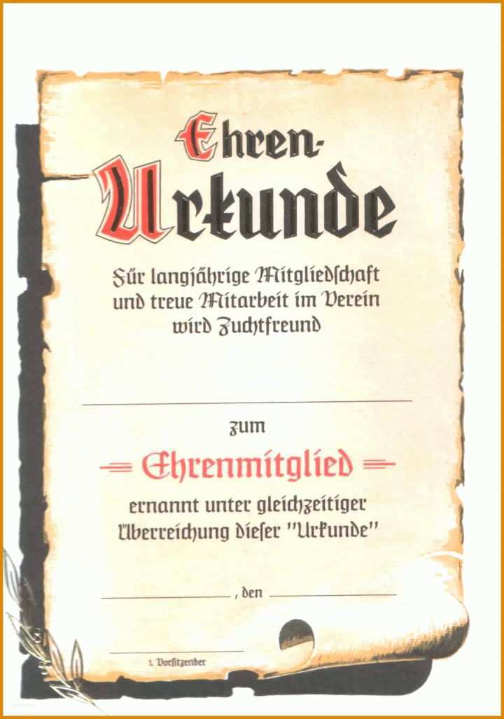 Original Ehrenurkunde Vorlage 1620x2310
