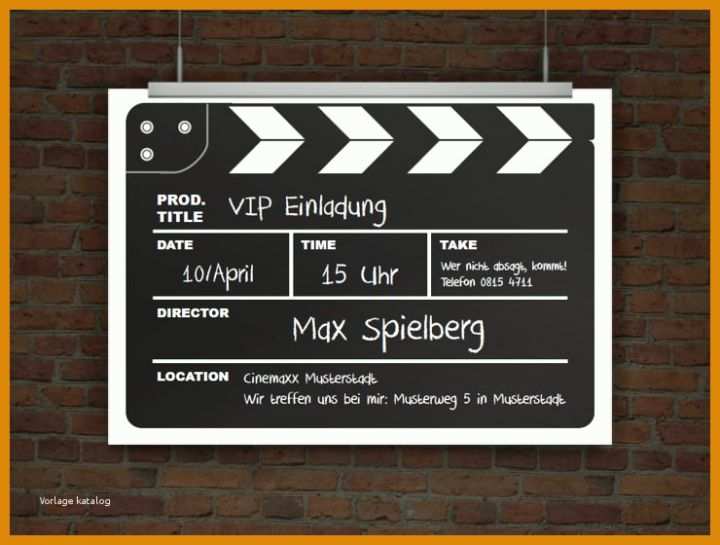 Fantastisch Filmklappe Vorlage 740x560