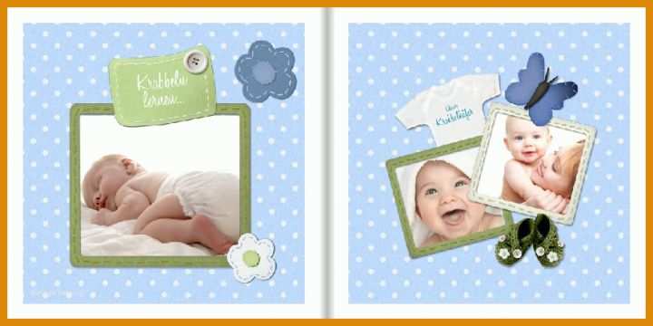 Erstaunlich Fotobuch Baby Vorlagen 883x442