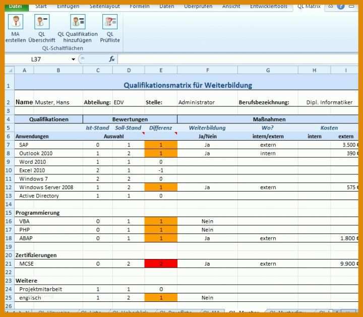 Wunderbar Mitarbeiter Schulungsplan Vorlage Excel 769x672