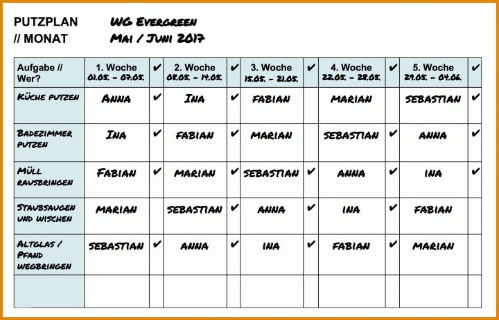 Allerbeste Putzplan Vorlage 1756x1130