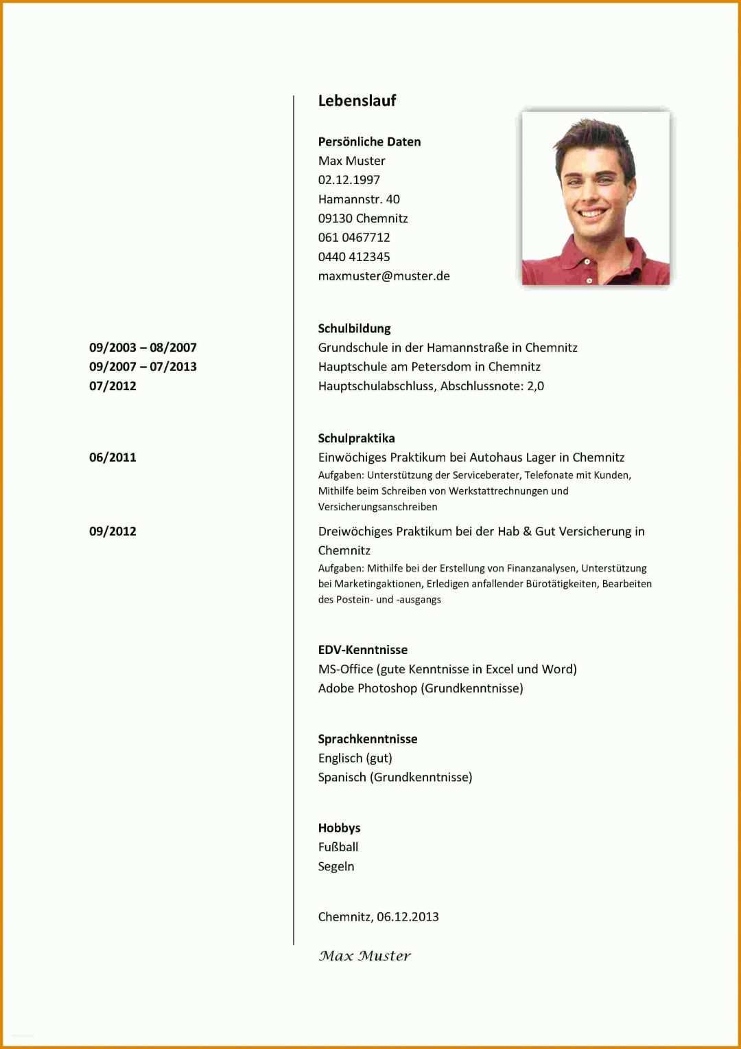 Moderne Schüler Lebenslauf Word Vorlage 2487x3516