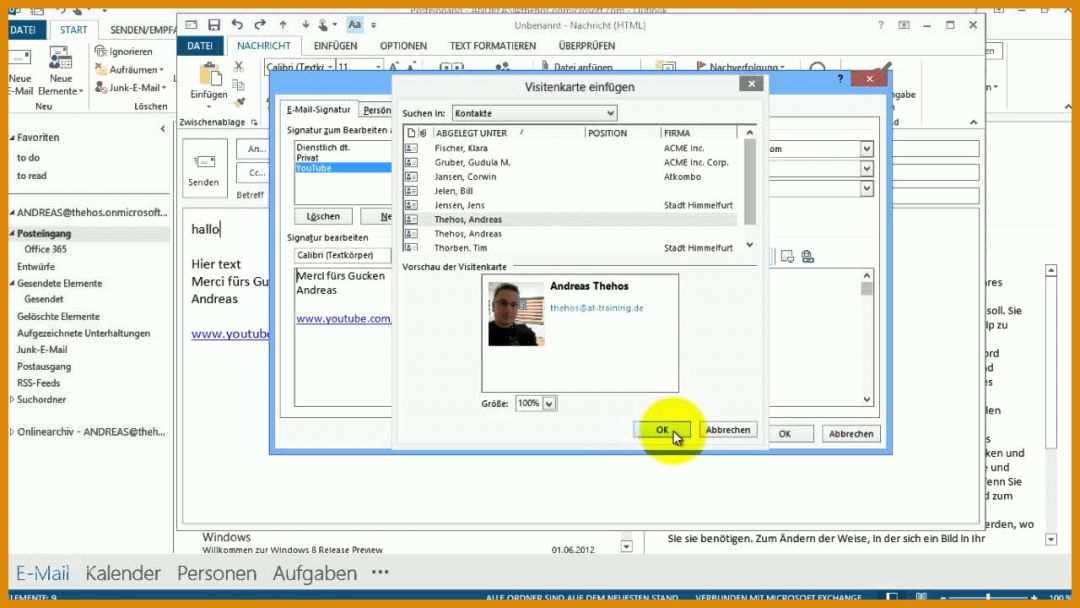 Empfohlen Signatur Outlook Vorlage 1280x720