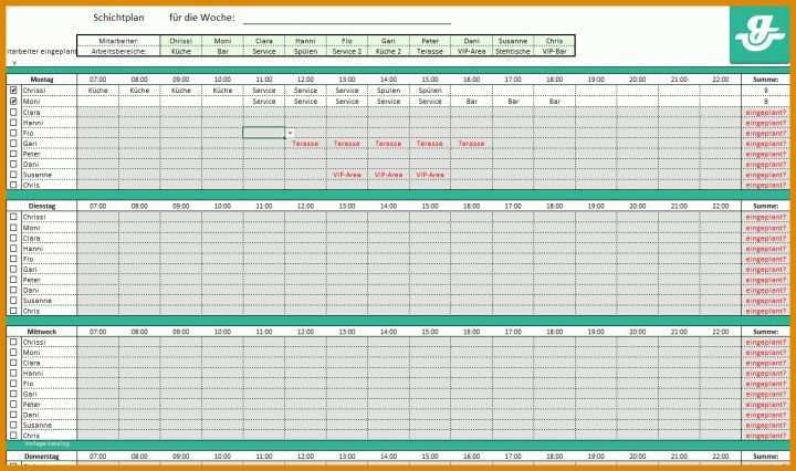 Toll Vorlage Dienstplan 1304x771