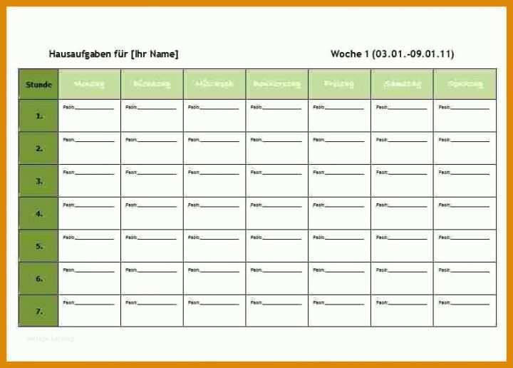 Ideal Wochenplan Vorlage Word 788x565