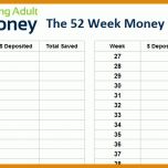 Kreativ 52 Wochen Challenge Vorlage Excel 724x430