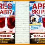 Neue Version Apres Ski Party Flyer Vorlage 800x360