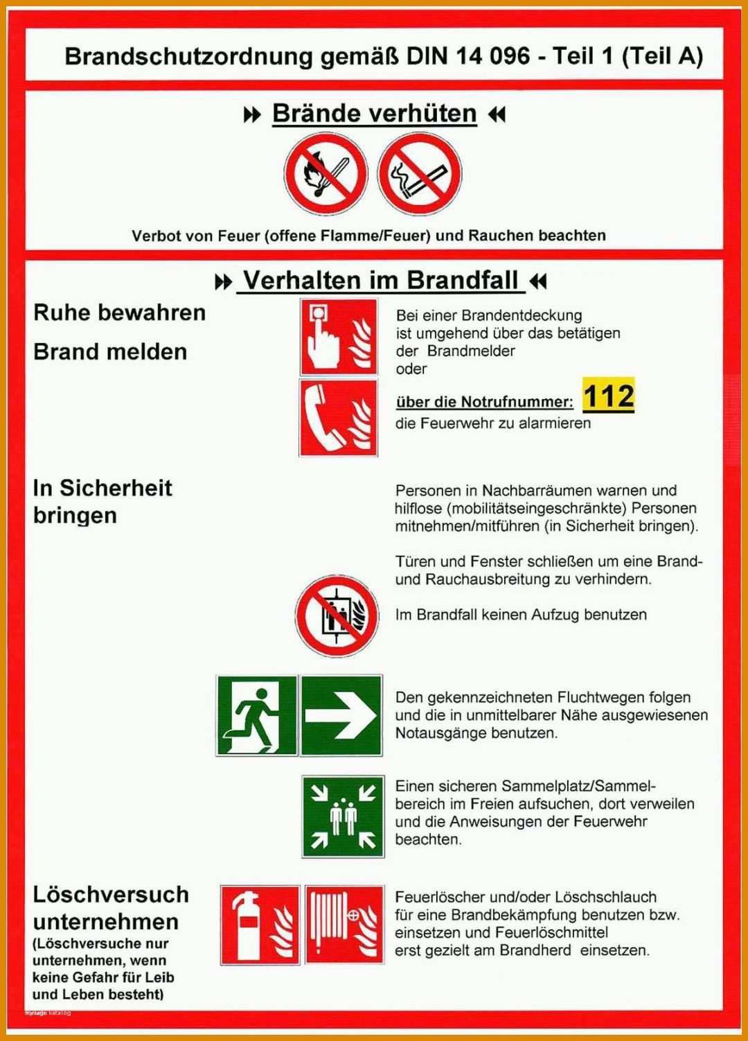 Einzigartig Brandschutzordnung Teil A Vorlage 1200x1669