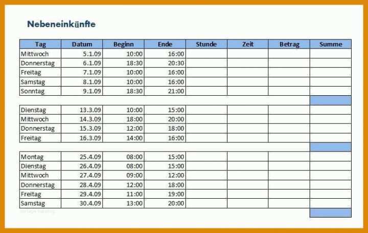 Tolle Datev Vorlage Zur Dokumentation Der Täglichen Arbeitszeit 762x482