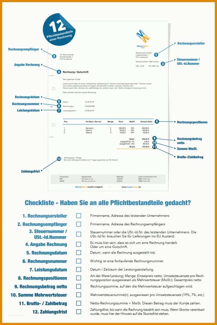 Rühren Einzelunternehmer Rechnung Vorlage 1000x1500