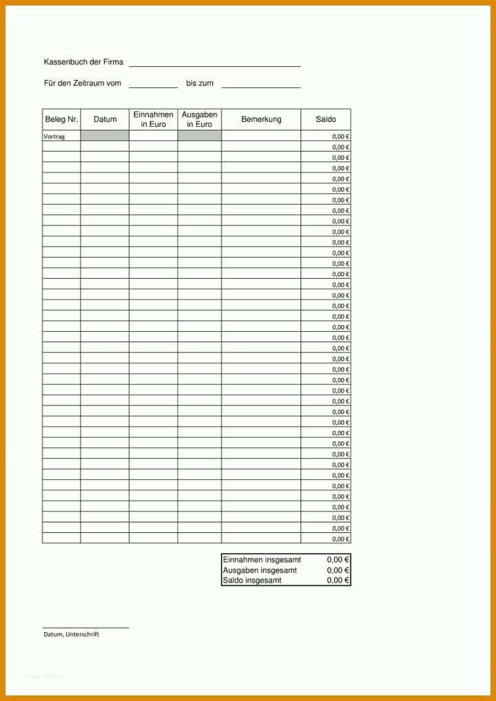 Kassenbuch Verein Vorlage Kostenlos Kassenbuch Excel Vorlage