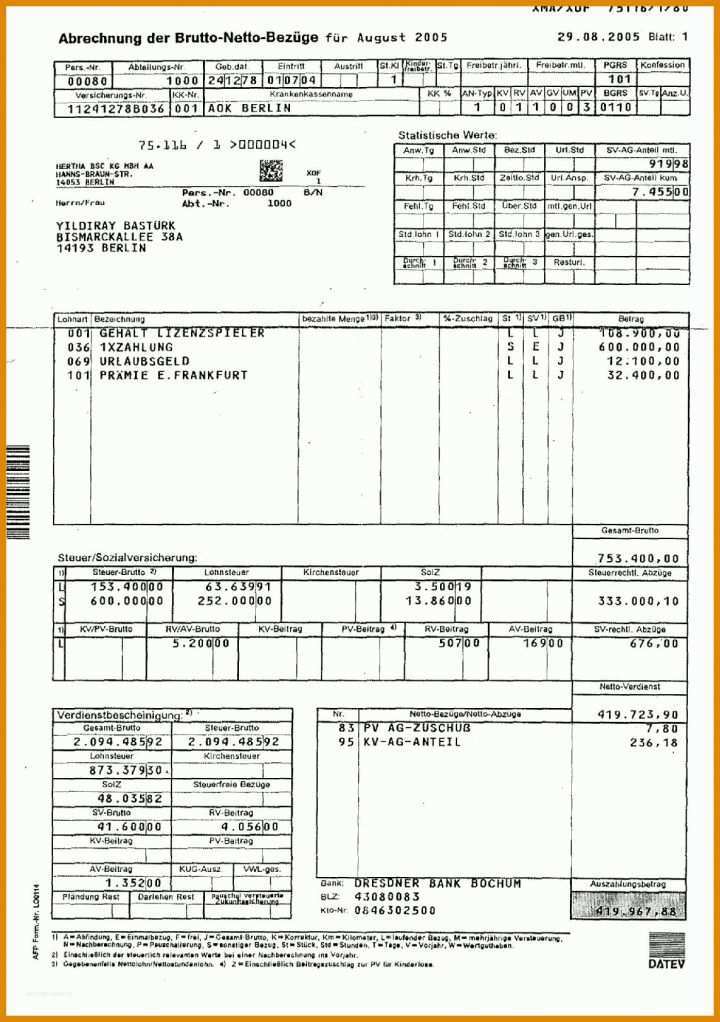 Toll Lohnzettel Vorlage Pdf 1142x1621