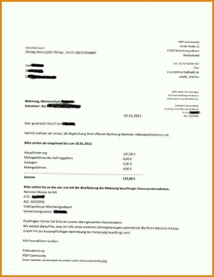 Mahnung Mit androhung Anwalt Vorlage: 11 Konzepte Für ...