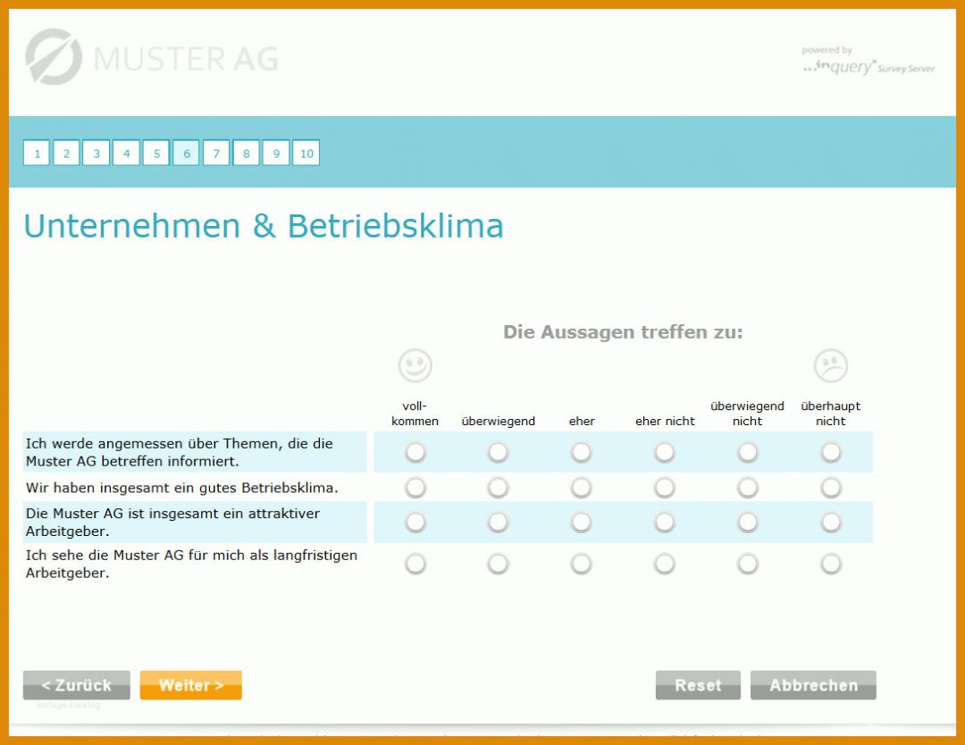 Auffällig Mitarbeiterbefragung Zufriedenheit Vorlage 1089x841