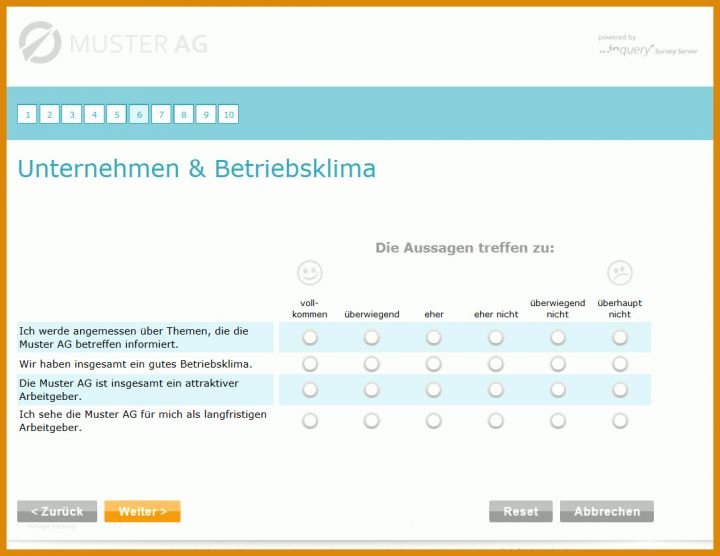 Ausnahmsweise Mitarbeiterbefragung Zufriedenheit Vorlage 1089x841