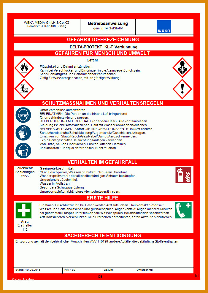 Ungewöhnlich Sicherheitsdatenblatt Vorlage 701x987