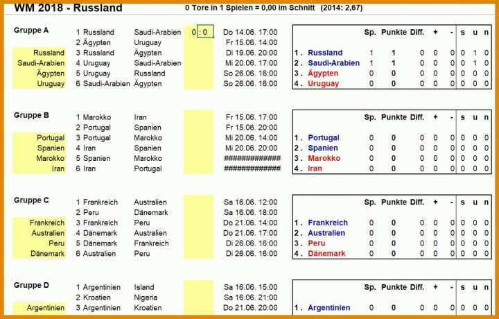 Perfekt Spielplan Excel Vorlage 1262x807