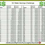 Kreativ 52 Wochen Challenge Vorlage Excel 1490x1253