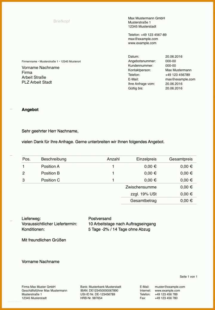 Faszinieren Angebot Schulung Vorlage 1144x1650