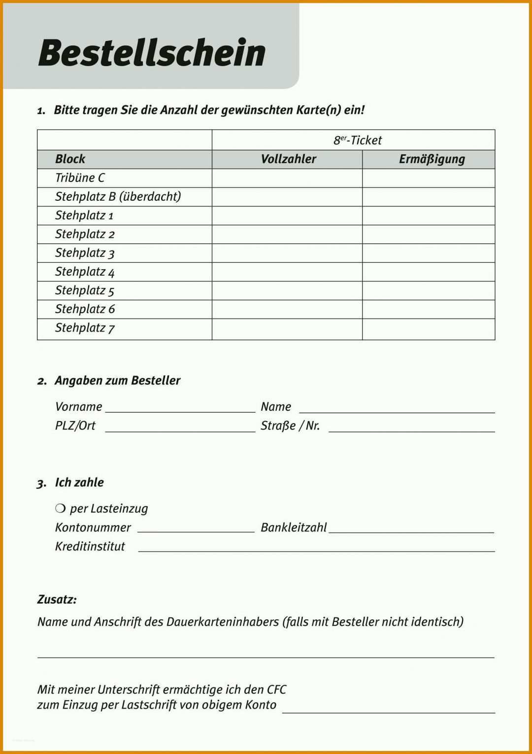 Schockieren Bestellschein Vorlage 1757x2487