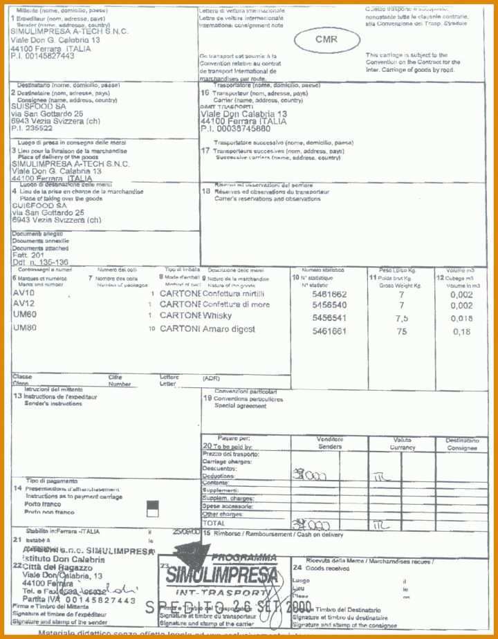 Überraschen Cmr Pdf Vorlage 1165x1495