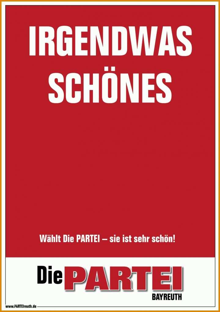 Die Partei Plakat Vorlage Plakate