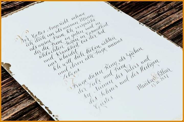 Eheversprechen Vorlagen Papier Liebe Moderne Kalligrafie Eheversprechen Vergolded