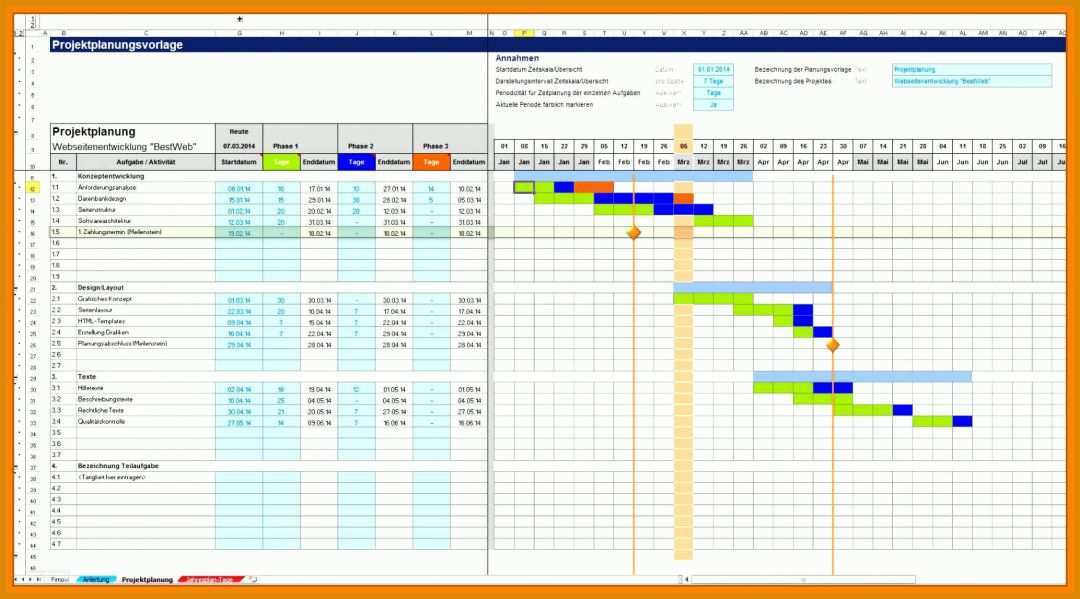 Phänomenal Excel Zeitplan Vorlage 1750x970