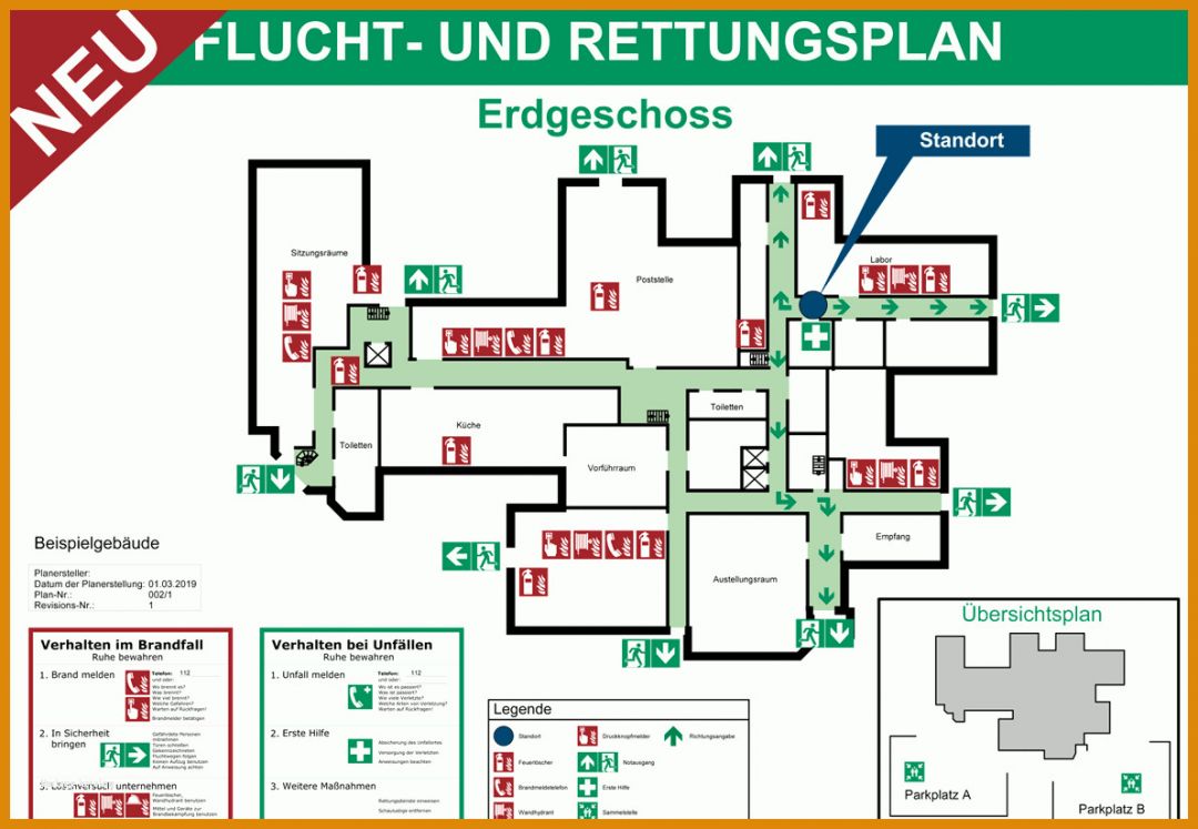 Spektakulär Flucht Und Rettungsplan Vorlage 1190x823