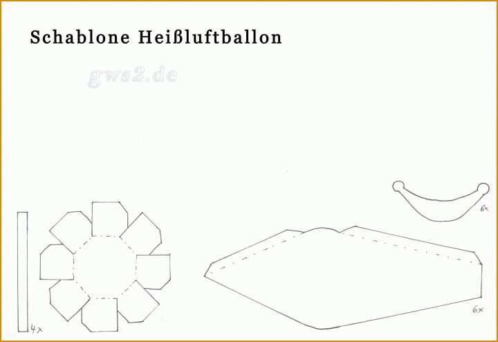Bestbewertet Heißluftballon Basteln Vorlage Papier 3504x2404