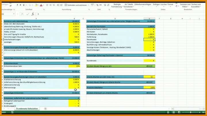 Schockieren Kalkulation Verkaufspreis Excel Vorlage 1280x720
