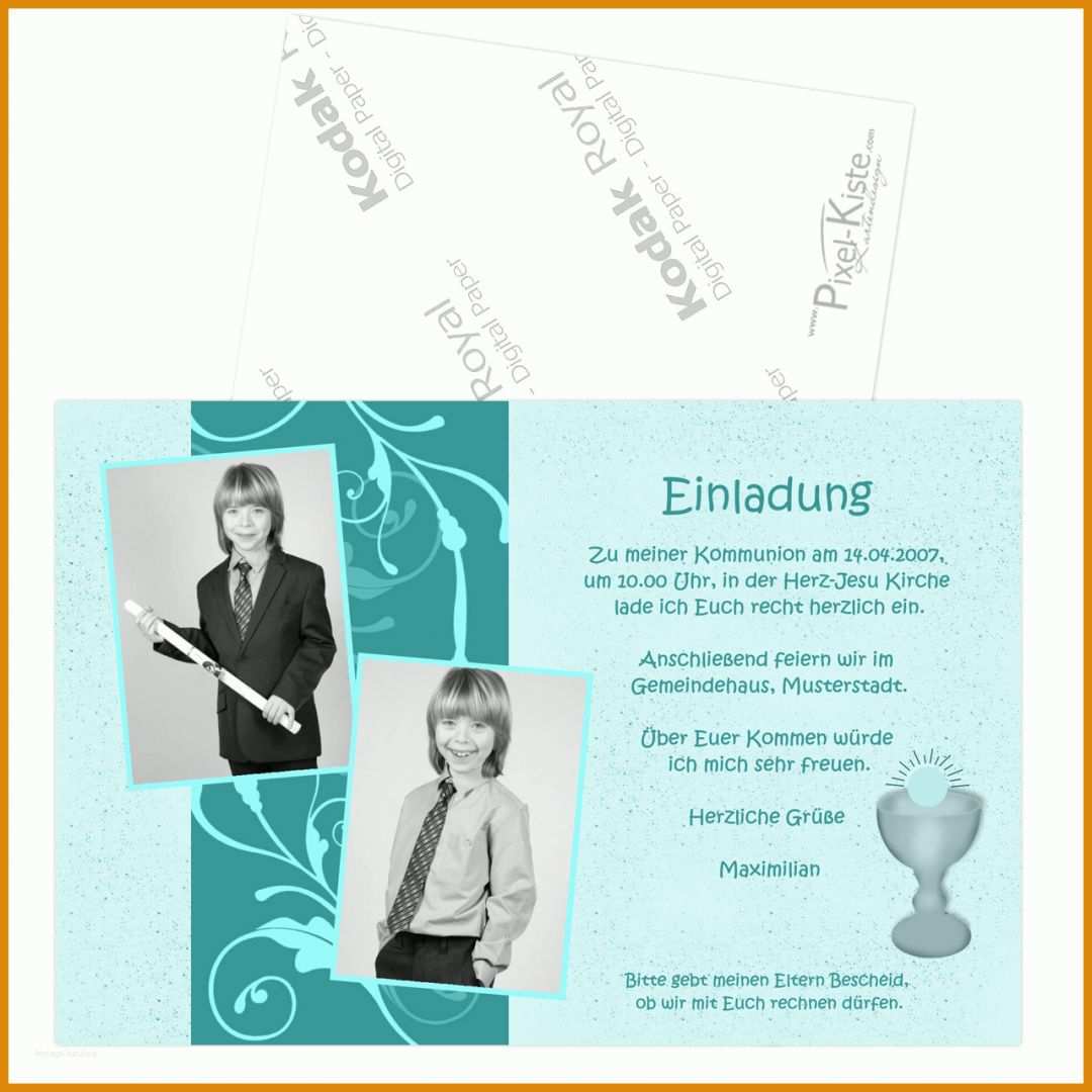 Überraschend Kommunion Einladungskarten Vorlagen 1280x1280