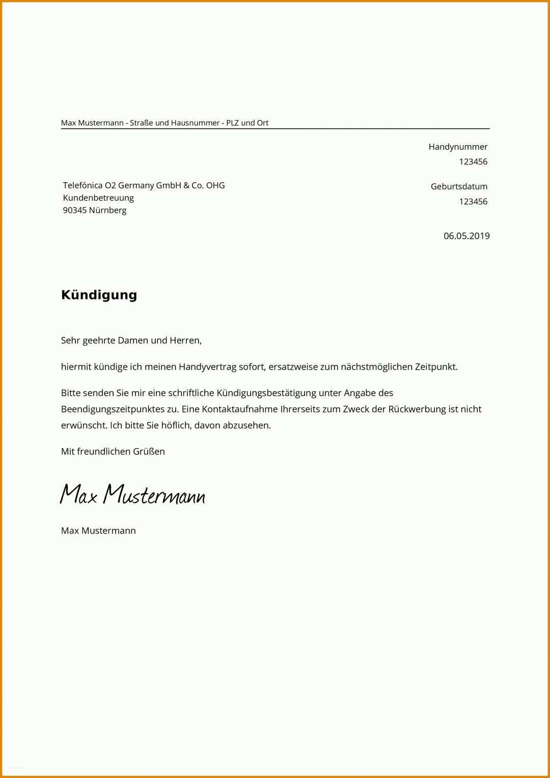 Spezialisiert Kündigung Vertrag Vorlage Pdf 2480x3508