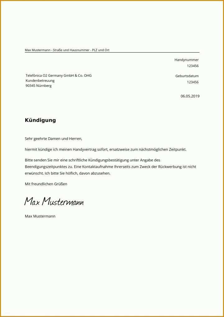 Atemberaubend Kündigung Vertrag Vorlage Pdf 2480x3508