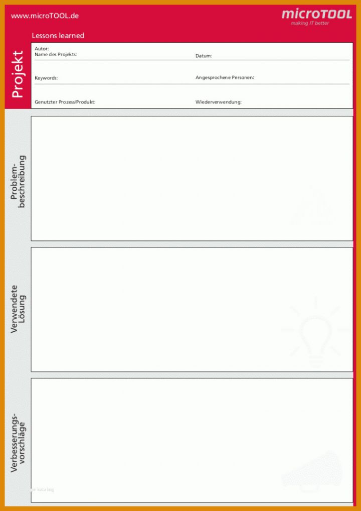 Lessons Learned Vorlage Excel Lessons Learned