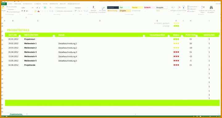 Beeindruckend Meilensteinplan Vorlage Excel 1824x971