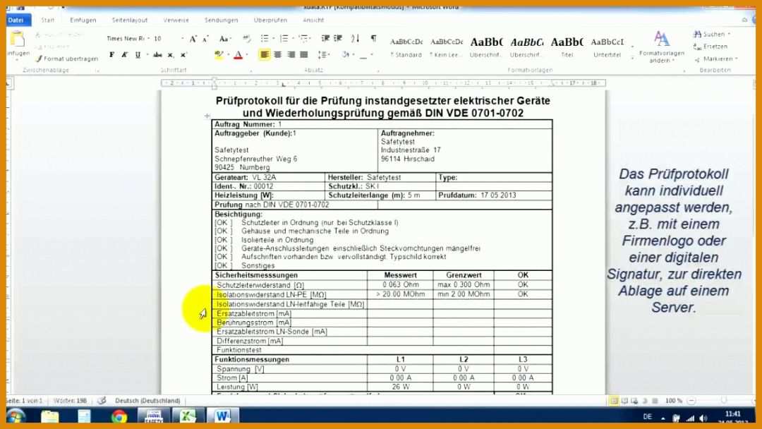 Wunderschönen Messprotokoll Excel Vorlage 1216x684