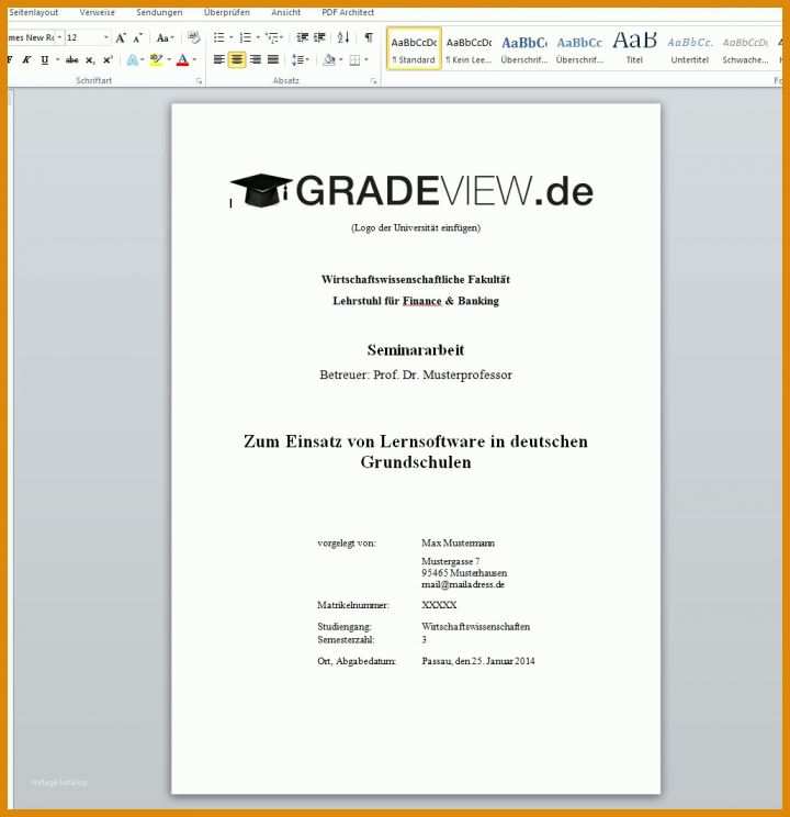 Beeindruckend Microsoft Word Deckblatt Vorlagen 1030x1065