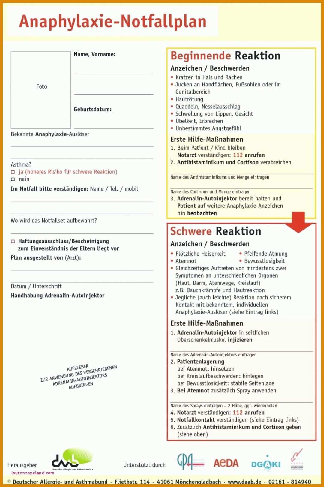 Ausgezeichnet Notfallplan Vorlage 1132x1701