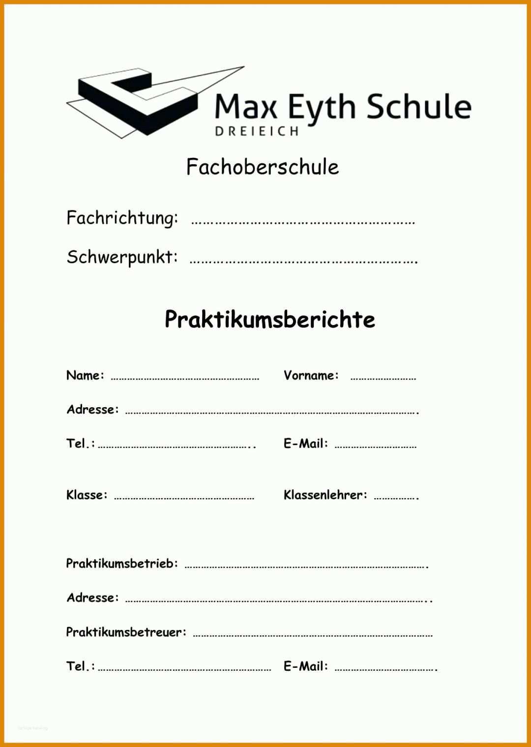 Schockierend Praktikumsbericht Vorlage Pdf 1261x1774