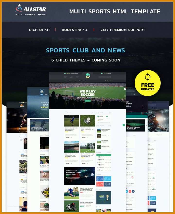 Größte Sportverein Homepage Vorlage 1024x1250