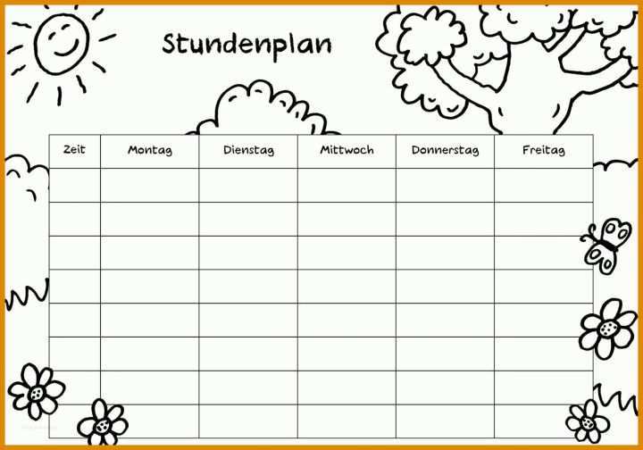 Großartig Stundenplan Vorlage 1280x896