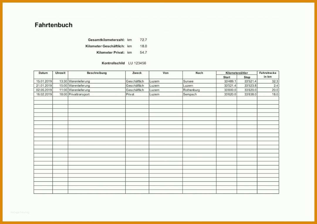 Atemberaubend Vorlage Fahrtenbuch 1227x868