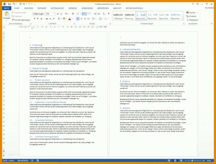 Unvergesslich Vorlage Projektarbeit Word 1024x777