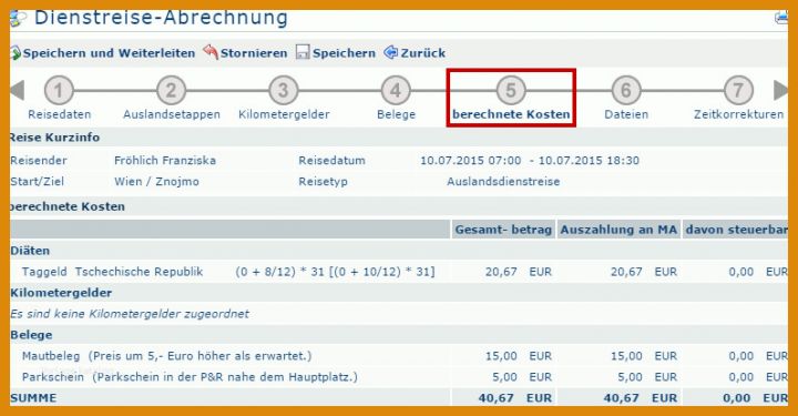 Außergewöhnlich Dienstreiseabrechnung Vorlage 796x415